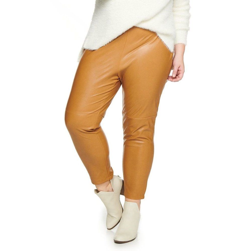 Plus Size Sonoma Goods For Life x Denise Bidot Vegan Leather Leggings 3X